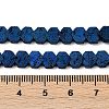 Electroplated Natural Lava Rock Beads Strands G-K388-04A-06-4