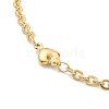 PVD Vacuum Plating 304 Stainless Steel Heart Link Chain Necklaces NJEW-I248-18G-4