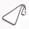 Trendy 304 Stainless Steel Curb Chain Necklace NJEW-N0031-09-2