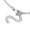 Teather's Day Alloy Red Apple Book Ruler Pendant Necklaces X1-NJEW-TA00185-5