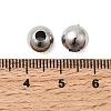 Tarnish Resistant 304 Stainless Steel Hollow Round Seamed Beads STAS-R032-8mm-2