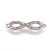 Brass Cubic Zirconia Links ZIRC-K070-11P-1