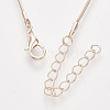 Brass Round Snake Chain Necklace Making MAK-T006-11A-RG-2