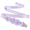 Rhinestone Flower with ABS Imitation Pearl Bridal Belt AJEW-WH0348-119C-1