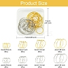 24Pcs 8 Styles Iron Huggie Hoop Earring Findings IFIN-YW0003-61-2