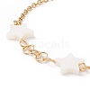 Synthetic Shell Star Link Bracelet BJEW-F431-04G-2