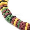 7Pcs 7 Colors Handmade Plum Polymer Clay & Synthetic Turquoise Beads Stretch Bracelets for Women BJEW-JB11538-5