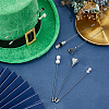 7Pcs Brass Brooches JEWB-DR00034-4