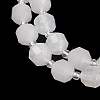 Electroplated Natural White Moonstone Beads Strands G-O201B-132F-3