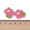 Glitter Plated Resin Cabochons RESI-H163-06B-3