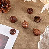 Openable Wood Pendants WOOD-WH0001-08-4