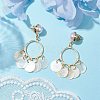 Capiz Shell Chandelier Earrings EJEW-TA00491-2