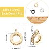 SUPERFINDINGS 12Pcs 3 Colors Brass Micro Pave Clear Cubic Zirconia Tube Bails ZIRC-FH0001-30-2