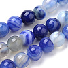 Natural Striped Agate/Banded Agate Beads Strands G-S259-04B-8mm-1