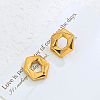 Stainless Steel Hollow Hexagon Stud Earrings FX5450-2