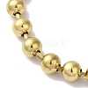 IP Plating(IP) 304 Stainless Steel Beads Ball Chain Bracelets for Women BJEW-B092-02A-G-2