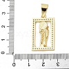 Brass Micro Pave Cubic Zirconia Pendants KK-P293-26A-G-3