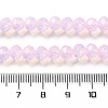 Baking Painted Transparent Glass Beads Strands DGLA-A034-J6MM-D09-4