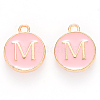 Golden Plated Alloy Enamel Charms X-ENAM-S118-07M-1