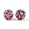 Polymer Clay Pave Rhinestone Beads RB-T018-01C-2