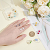 10Pcs Natural Persian Jade & Yellow Jade Cuff Rings RJEW-UN00055-3