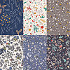 Gorgecraft Printed Floral Cotton Fabric AJEW-GF0001-30B-3