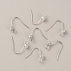 Brass Micro Pave Clear Cubic Zirconia Earring Hooks KK-WH0047-96P-2