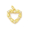 Brass Micro Pave Cubic Zirconia Pendants KK-G520-02G-1