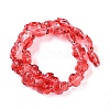 Transparent Glass Enamel Beads Strands GLAA-B021-06D-2