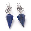 Natural Dyed Lapis Lazuli Pendants G-O194-03-2