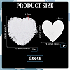 6Bags Polyester Blank Embroidery Sew on Cloth Patches PATC-PH0001-86B-2