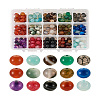 225Pcs 15 Style Natural Agate Round Beads G-TA0001-36-18