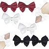 CRASPIRE 3 Pairs 3 Style Detachable Bowknot Polyester Ribbon Shoe Decoration AJEW-CP0005-60-1