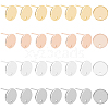 24Pcs 4 Colors 201 Stainless Steel Stud Earring Findings STAS-FH0001-78-1
