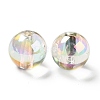 Two Tone UV Plating Rainbow Iridescent Acrylic Beads TACR-D010-03A-01-3