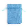 Polyester Imitation Burlap Packing Pouches Drawstring Bags X-ABAG-R005-9x12-20-1