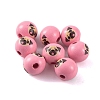 Wood European Beads WOOD-G021-01F-1