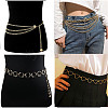 4Pcs 4 Styles Alloy Link Chian Waist Body Chains for Jeans Dresses WG49084-02-1