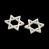 Natural White Shell Star of David Multi-Strand Links SSHEL-N038-04B-2