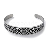 304 Stainless Steel Cuff Bangles BJEW-P307-02B-P-2