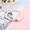 Natural Pearl Stretch Beaded Bracelets BJEW-JB06163-03-5