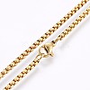 304 Stainless Steel Box Chain Necklaces NJEW-O102-19G-2