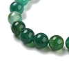 Natural Green Onyx Agate Dyed Round Bead Strands G-P070-19-8mm-2