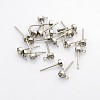 Non-Tarnish 304 Stainless Steel Stud Earring Settings STAS-N036-01-2