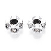 Alloy Rhinestone European Beads FIND-N009-04P-1