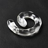 Transparent Resin Alphabet Pendants LS-RESI-C028-02G-4