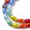 Electraoplate & Gradient Color Glass Beads Strands LAMP-M023-04B-4