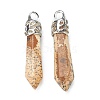 Bullet Natural Picture Jasper Pointed Pendants G-E332-C35-1