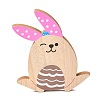 Easter Theme Natural Wood Display Decorations AJEW-P087-A06-1