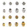 Kissitty 160Pcs 16 Style Tibetan Style Alloy European Beads TIBE-KS0001-10-12